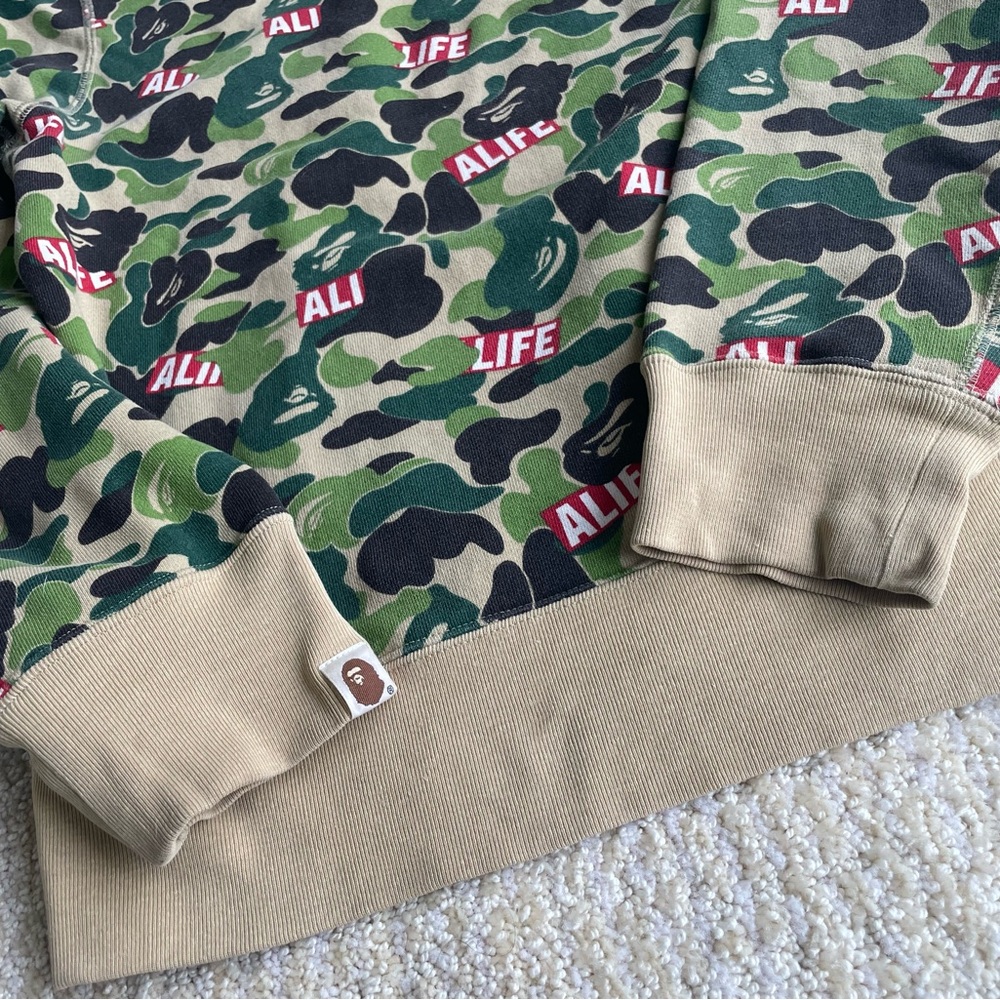 MINT Bape X Alife ABC Camo Pullover Shark Hoodie Size Medium A Bathing Ape Rare - Picture 14 of 15